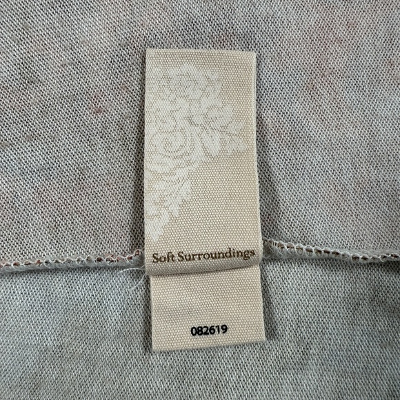 Soft Surroundings Top Womens Size Large Orange Artesia Long Sleeve V Neck Tunic - Picture 14 of 14